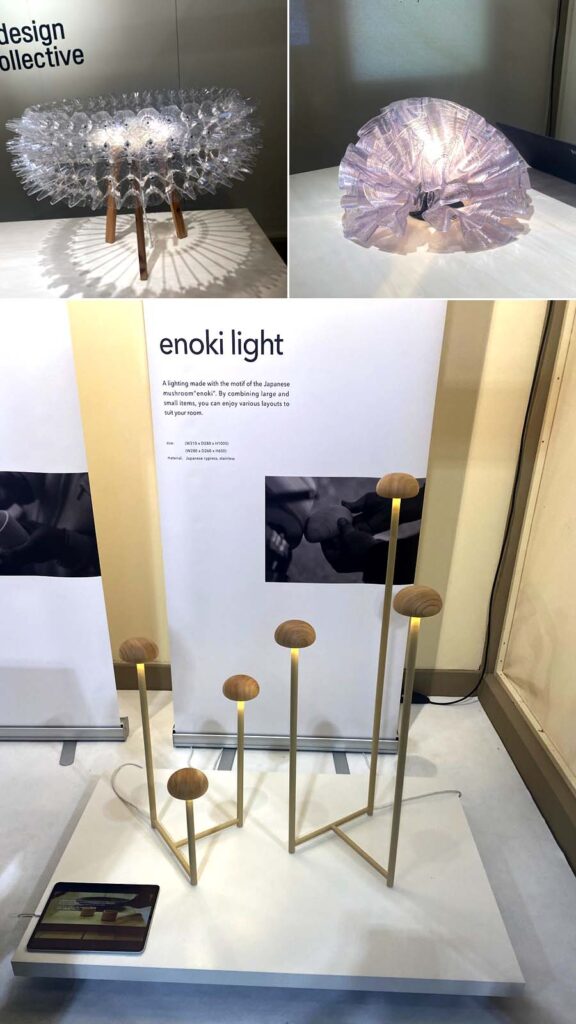 mushroom like and jelly like structures make up the modern lamp designs at Milan Design Week 2022