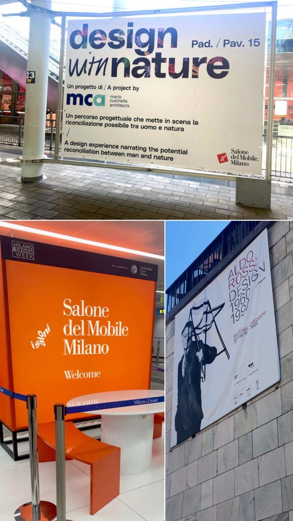 Salone Del Mobile sign at the Milan Design week 2022