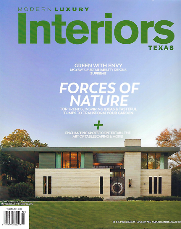 Modern Luxury Interiors Texas magazine cover with modern moms feature