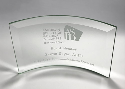 ASID Texas Gulf Coast Chapter, Board Member award for Saima Seyar, ASID RID