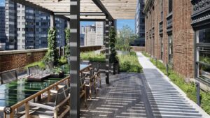 Building patio with WELL design standards for better living