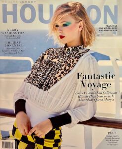 Modern Luxury Houston magazine cover with Saima's feature about reshaping human experience with interior design.